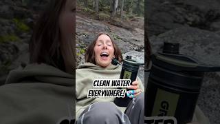 Filtered and purified drinking water everywhere you go! 💦 #graylbottle #camping #cleanwater