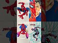 Drawing Spider Man in DIFFERENT LEVELS COMPILATION #shorts #spiderman