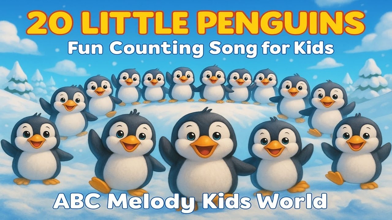 20 Little Penguins  Fun Counting Song for Kids  Learn Numbers 1–20  ABC Melody Kids World