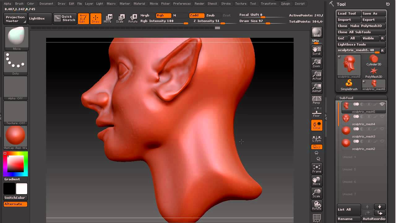 zbrush 2019 sculptrix