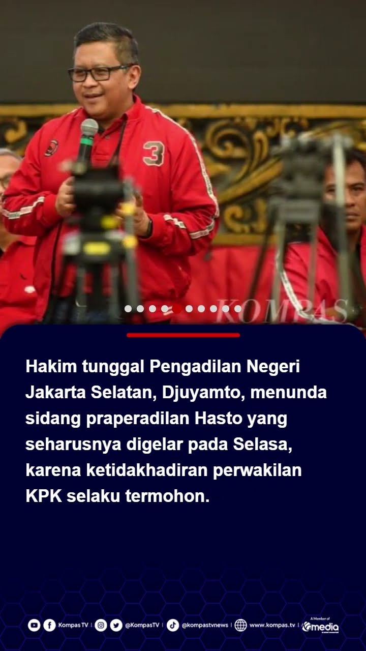 Alasan KPK Tak Hadiri Sidang Praperadilan Hasto Kristiyanto, Hakim Putuskan Ditunda #kpk #hasto