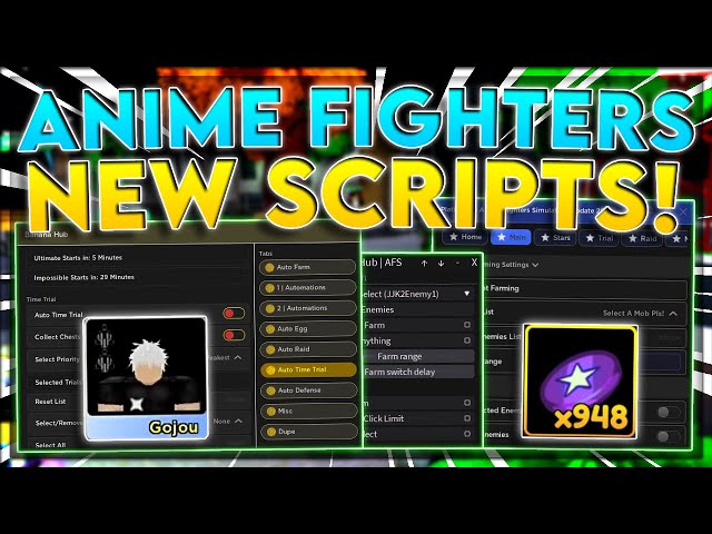 🍜 Roblox Anime Fighters Simulator Script - Auto Farm + Clear Trial !!