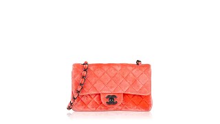Chanel Orange Velvet Round Flap Q6B02X39OB000