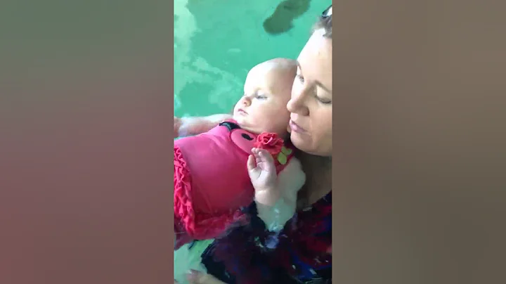 Swimming with mommy