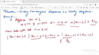 Every Convergent Sequence is Cauchy | Statement and Proof