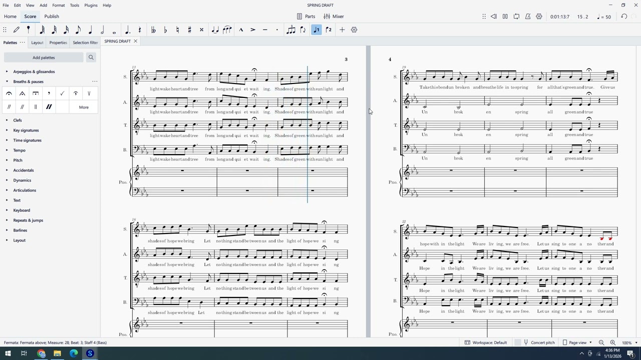 LIGHT OF MORNING SPRING SATB