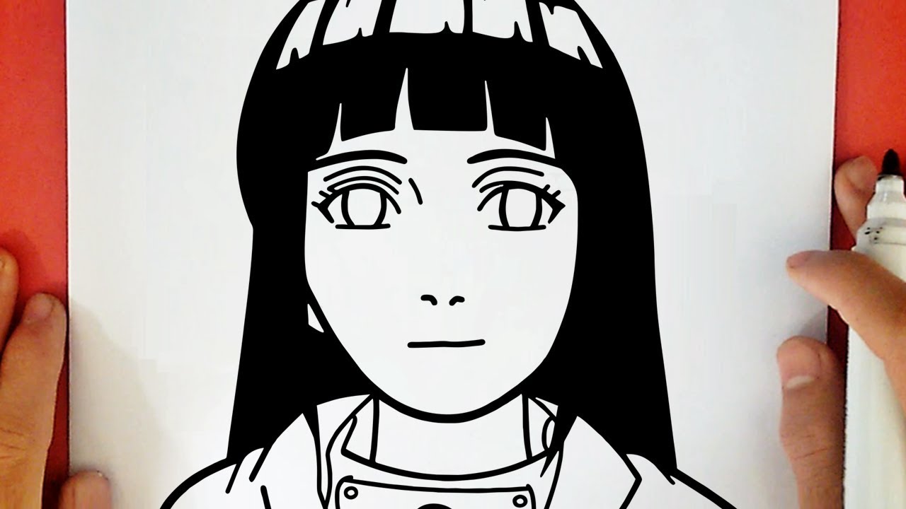 COMO DESENHAR A HINATA HYUGA (Naruto) passo a passo fácil 