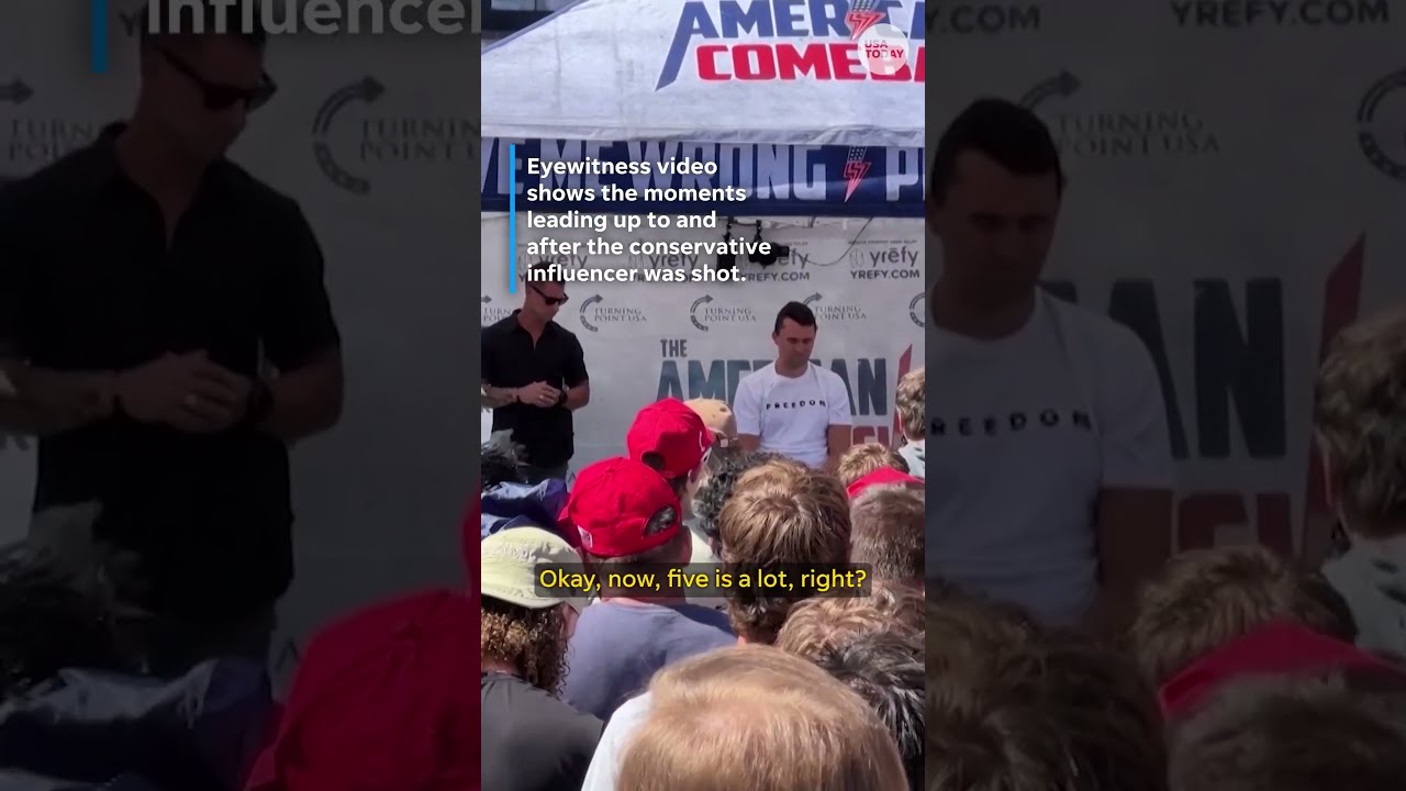 Moment Charlie Kirk Is Shot During Q A At Utah Valley University Event Shorts