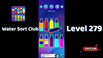 🎮 Water Sort Club Level 279 Walkthrough | Fun Liquid Sorting Game 💧 | SolutionGuruji