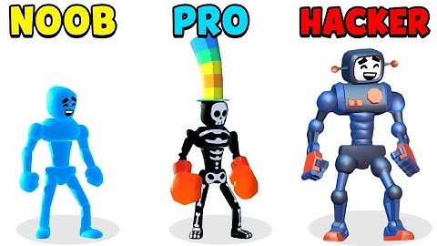 NOOB vs PRO vs HACKER in StickMan Ragdoll Fighter