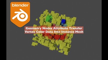 LIVENODING Geometry Nodes Attribute Transfer Vertex Color into Instances