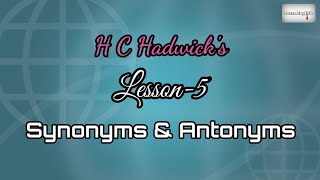 Lesson-5 | Learn English With Ease | SSC | Banking | Synonyms & Antonyms |