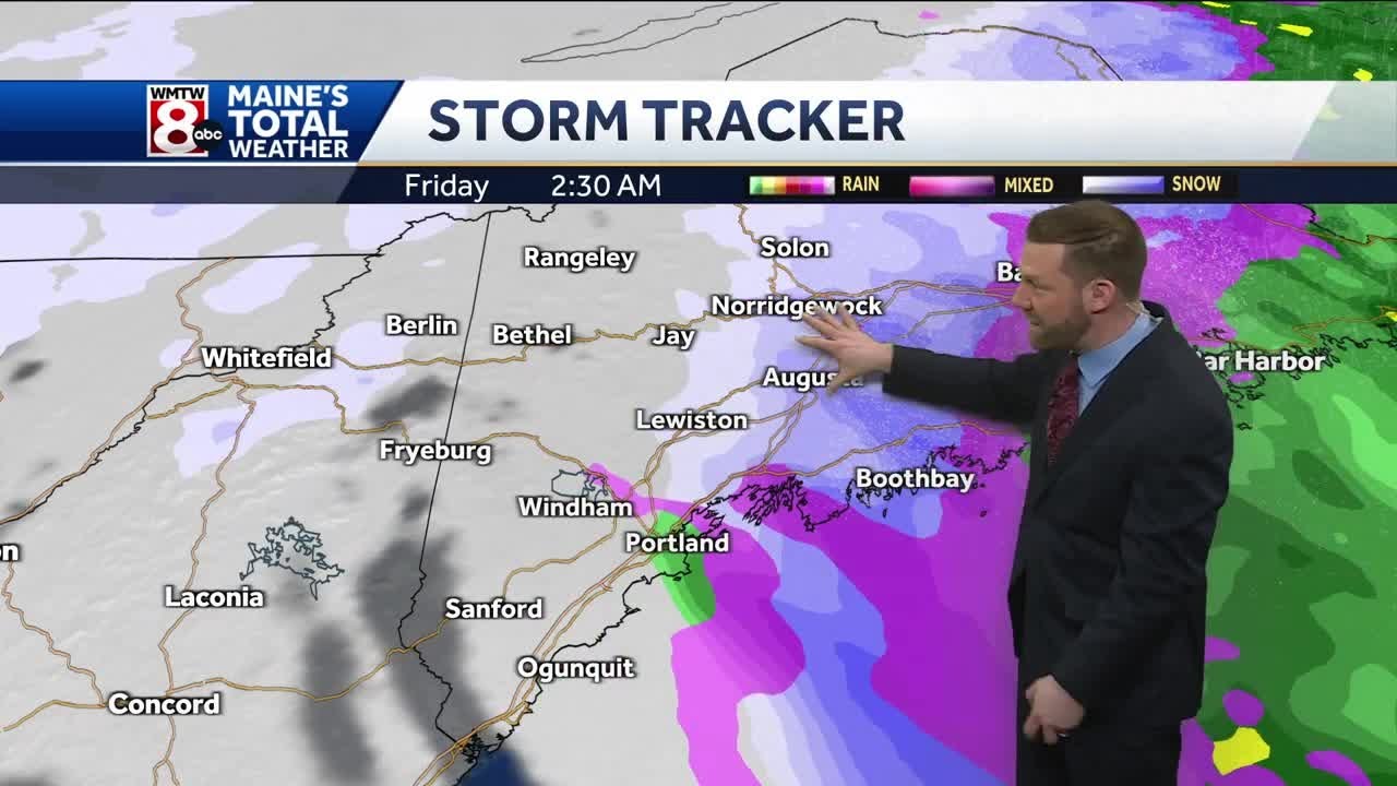Rain and snow tonight with gusty winds Friday - YouTube
