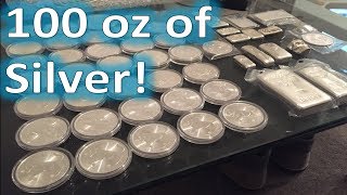 100 oz Silver Stack Review! Yearly Goal Reached!