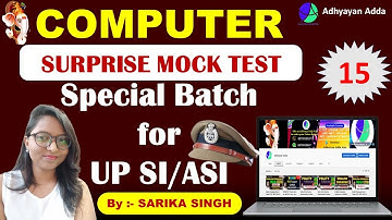 Computer Classes For SI and ASI  | Target Batch For UP SI/ASI | Class-15 | By Sarika Singh