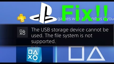 PS4 error the usb storage device cannot be used HOW TO FIX!!!