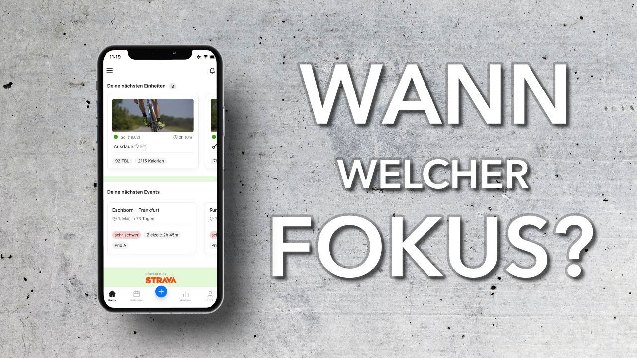 Wann macht welcher Trainingsfokus in unserer Coaching-App am meisten Sinn?