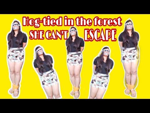 Escape challenge /Hogtie challenge in the forest// gag talk challenge