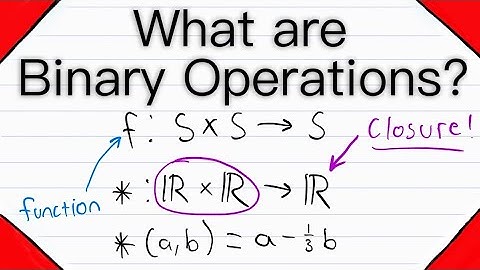 What is a binary operation? Basic concept of binary operation (Group theory) PART 1.