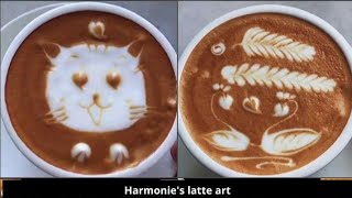 Cute & Unique Latte Arts #latteart  #latte  #coffeeart #coffee #barista #wingtulip #rosetta #tulip