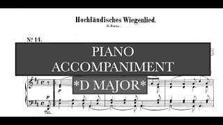 Hochlandisches Wiegenlied - Myrthen (R. Schumann) D Major Piano Accompaniment/Vocal Guide - Karaoke