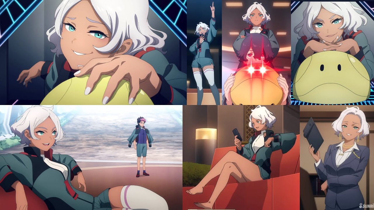 Все сцены с Сесилией Доут (Gundam Witch From Mercury, сезон 1 и 2)