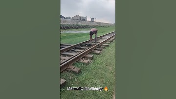 How to change line manually🤔 #railway #line #viralvideo #trending #point #change