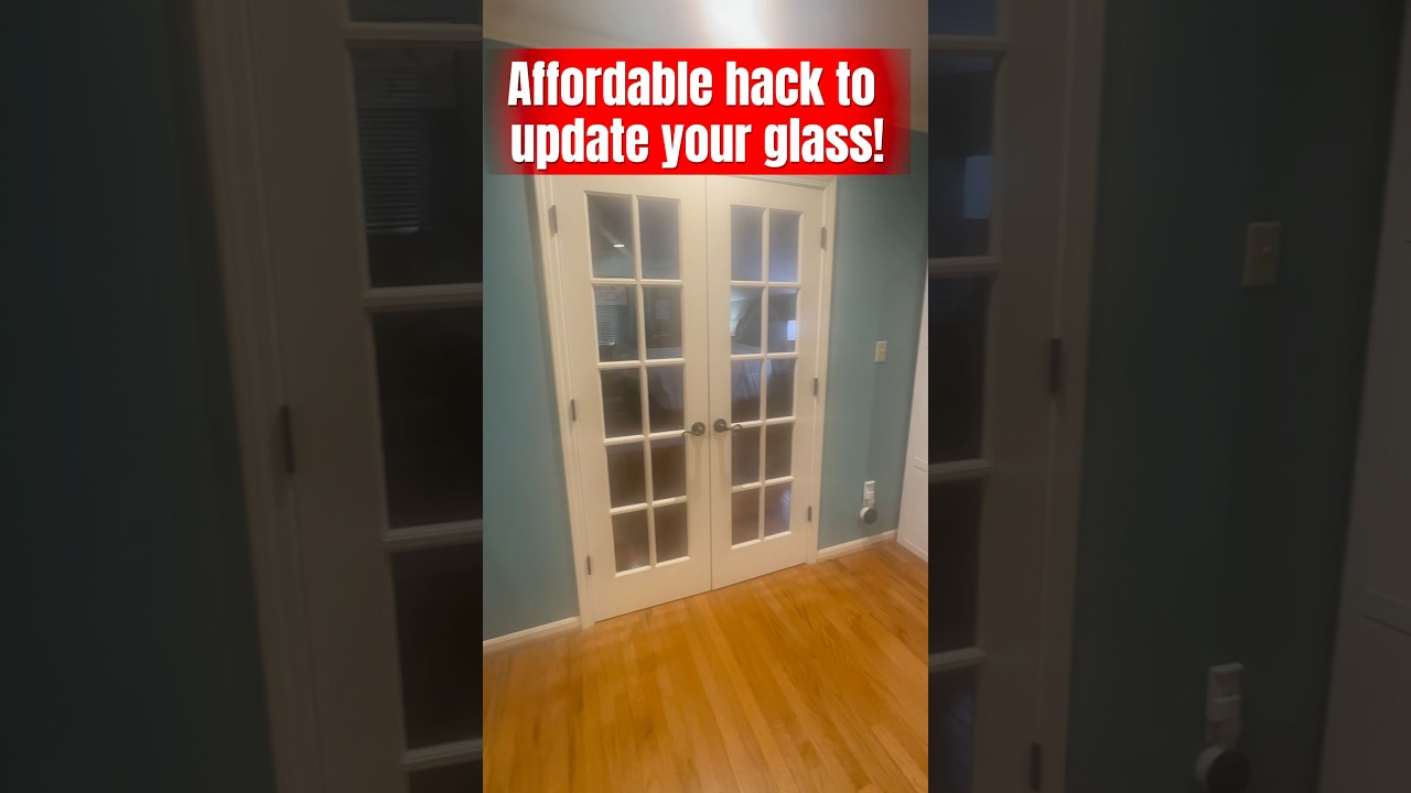 $6 DIY frosted glass doors—privacy + style in minutes!