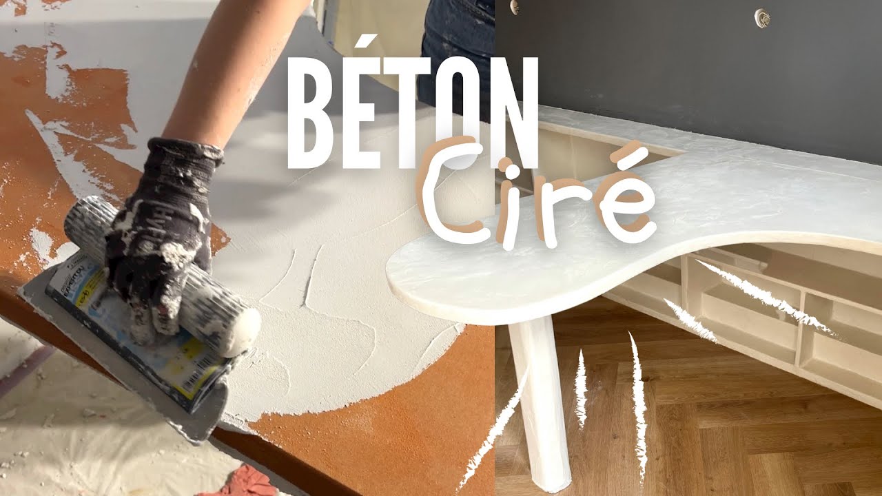 BUREAU MDF SUR MESURE EN BÉTON CIRÉ - EP 64