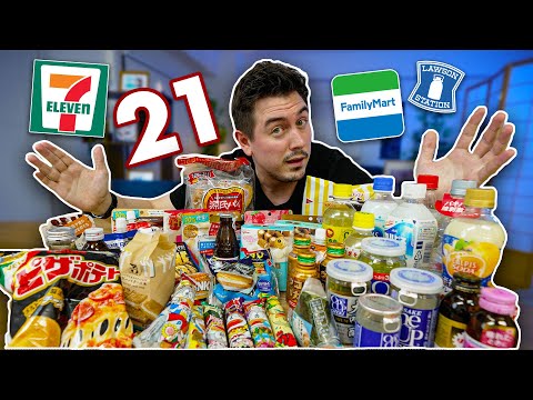 21 Must Try Japanese CONVENIENCE Store Foods \u0026 Drinks