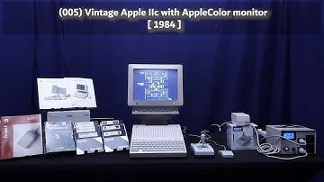(005) Vintage Apple IIc with AppleColor monitor