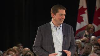 Conservative Leader Andrew Scheer Addresses a Town Hall in Fredericton.