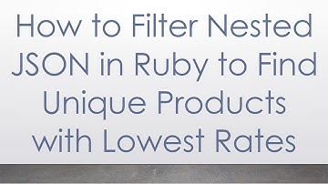 How to Filter Nested JSON in Ruby to Find Unique Products with Lowest Rates