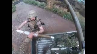 🇺🇦GraphicWar18+🔥Battle Footage Crew Cab Ford Truck LNG9 Weapon - Ukraine Armed Force(ZSU) #shorts