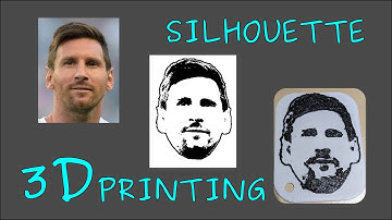 3D printing silhouette with GIMP and Blender (quick Christmas gift)