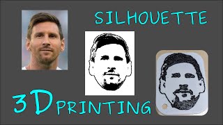 3D printing silhouette with GIMP and Blender (quick Christmas gift)
