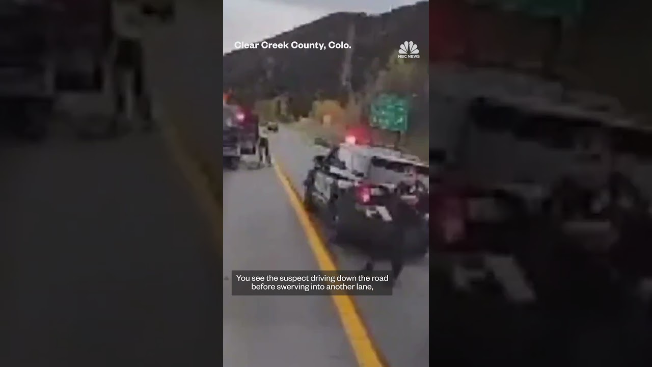 Video shows suspect almost striking a police officer with a stolen bus in Colorado