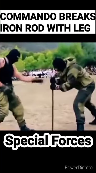 Army Commando break iron rod with leg #indianarmy #army #russianarmy #specialforces #parasfcommando