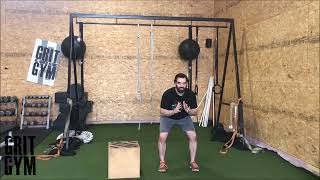 Lateral Step Off Depth Jump+Rebound (short demo) "be extremely conservative using this exercise"