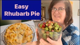 Rhubarb Pie-so easy!   #rhubarb #pie