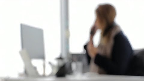 Working on a desk at the office