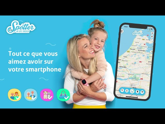 Traceur GPS enfant de Spotter® Design unique, utilisation prépayée