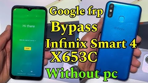 Infinix smart 4(X653) Google Frp bypass Without pc 💻 Android 9