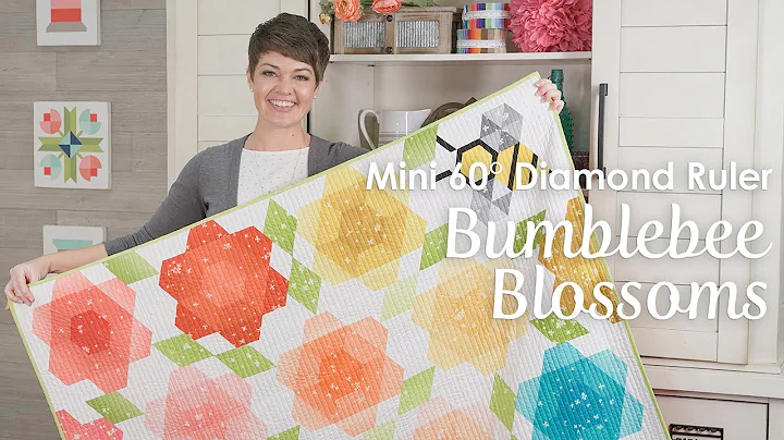Bumbleblee Blossoms Quilt Tutorial - Krista Moser - 60 Degree Diamond Ruler | Fat Quarter Shop