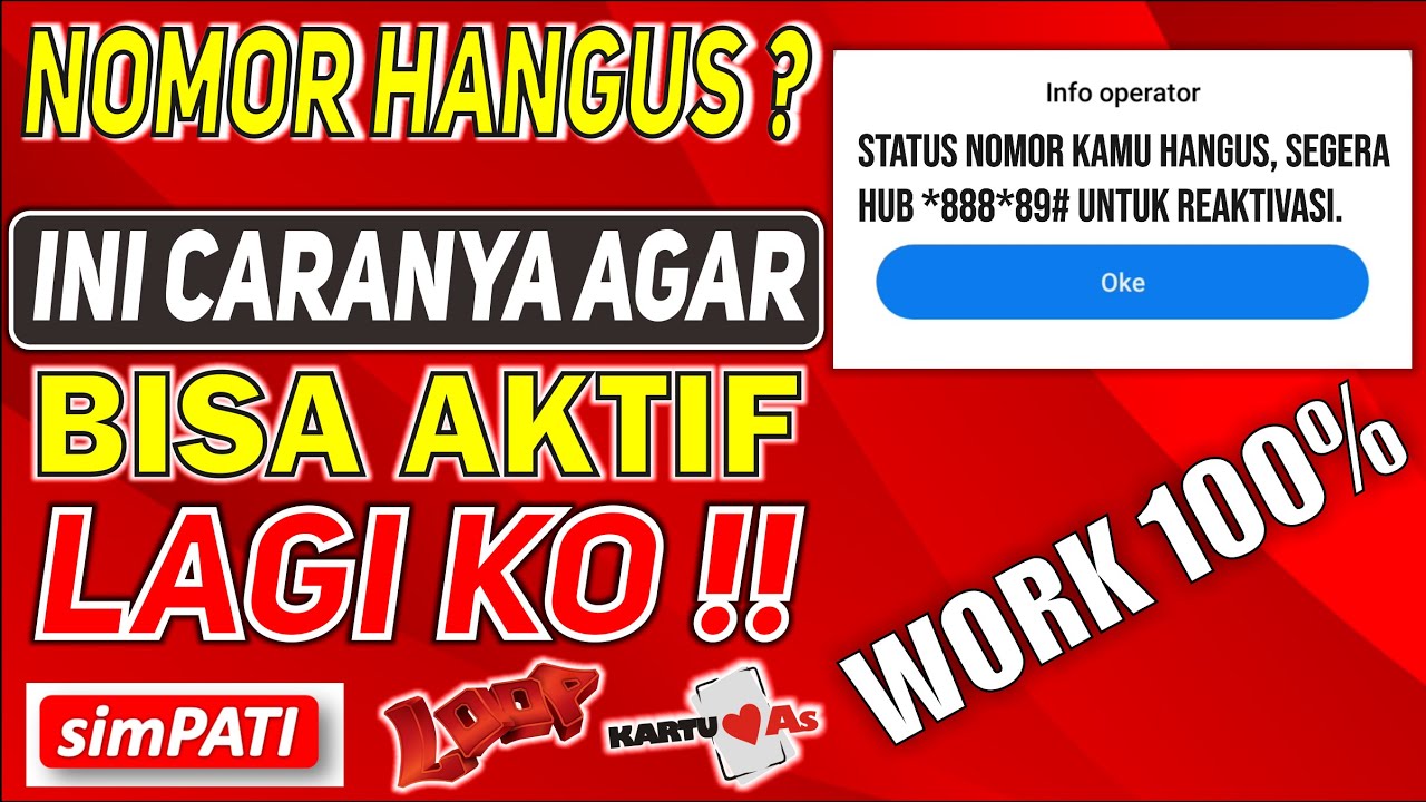 Cara MENGAKTIFKAN Nomor Telkomsel yang sudah HANGUS atau Reaktivasi