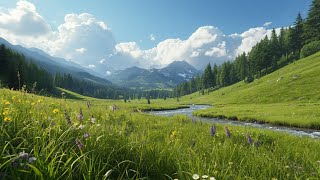 Alpine Day Relax 🌿 Peaceful Mountain Nature & Calming Ambient Music