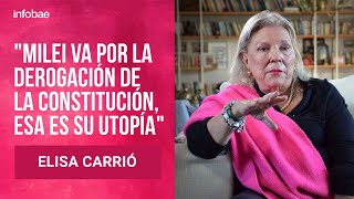 Elisa Carrió: “Milei va por la derogación de la Constitución, esa es su utopía”