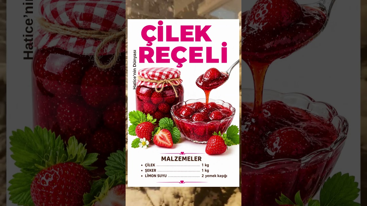 🍓 ÇİLEK REÇELİ TARİFİ #food #pratiktatlitarifleri #tarif #yemektarifleri #enfesyemektarifi #pratik