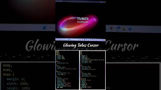 Glowing Tubes cursor |Create animation cursor using HTML CSS jS #shorts #animated #frontend #coding