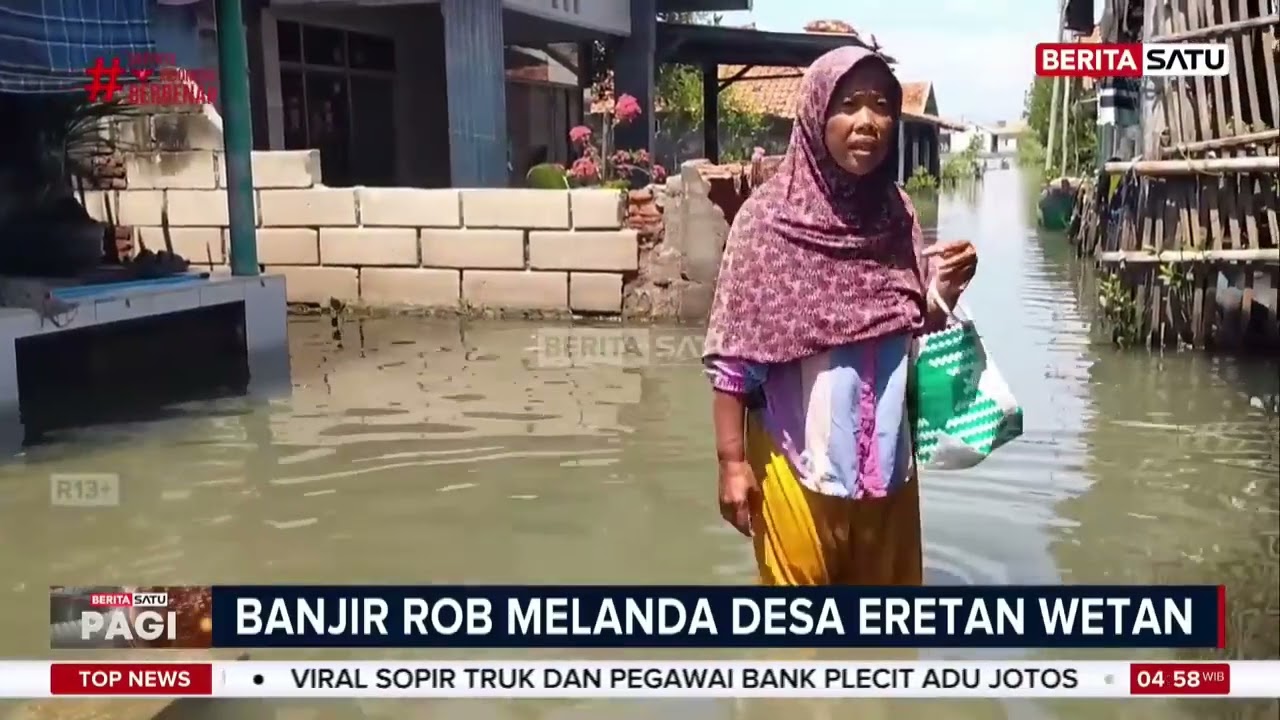 Banjir Rob Merendam Eretan Wetan Indramayu 